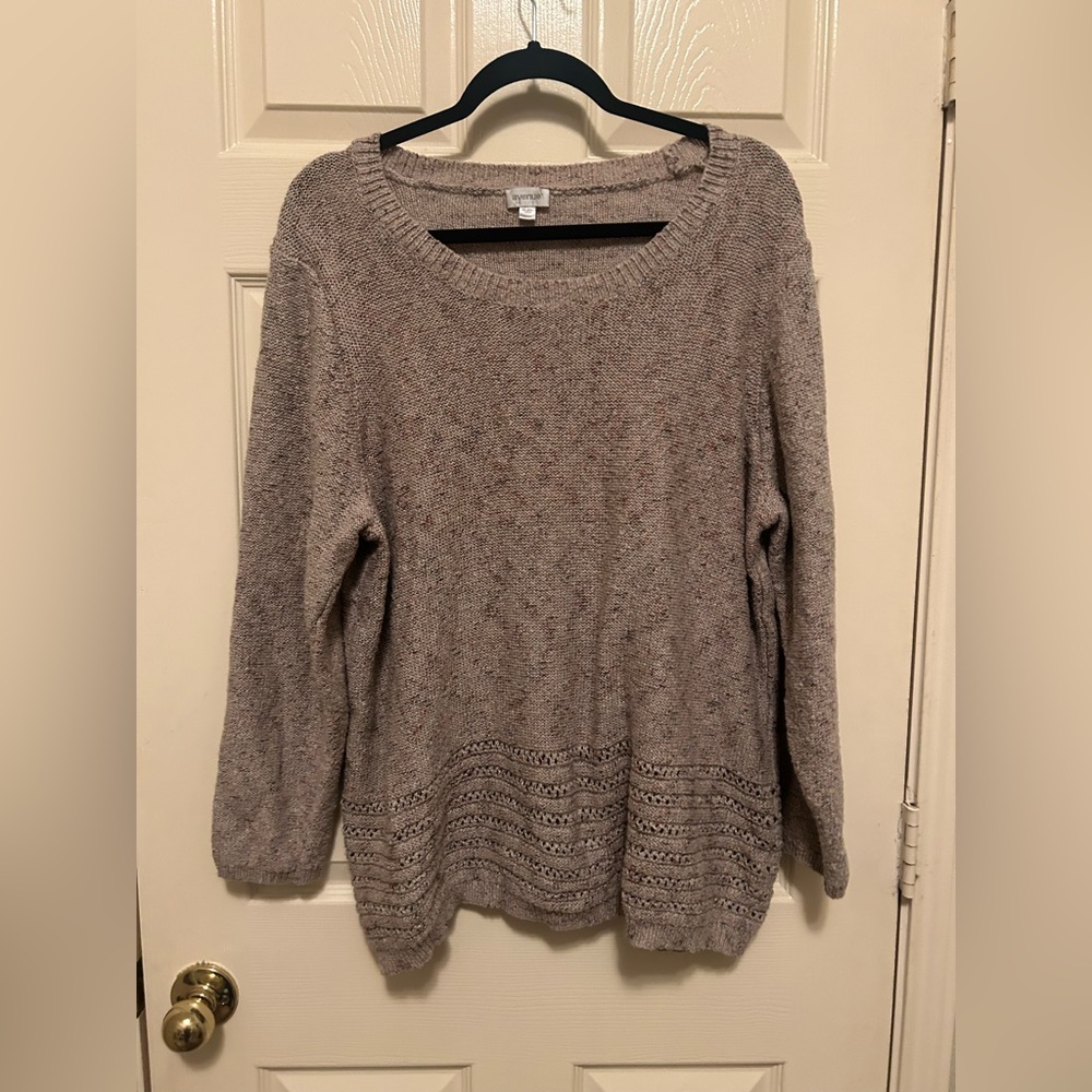 Avenue Pink Textured Sweater